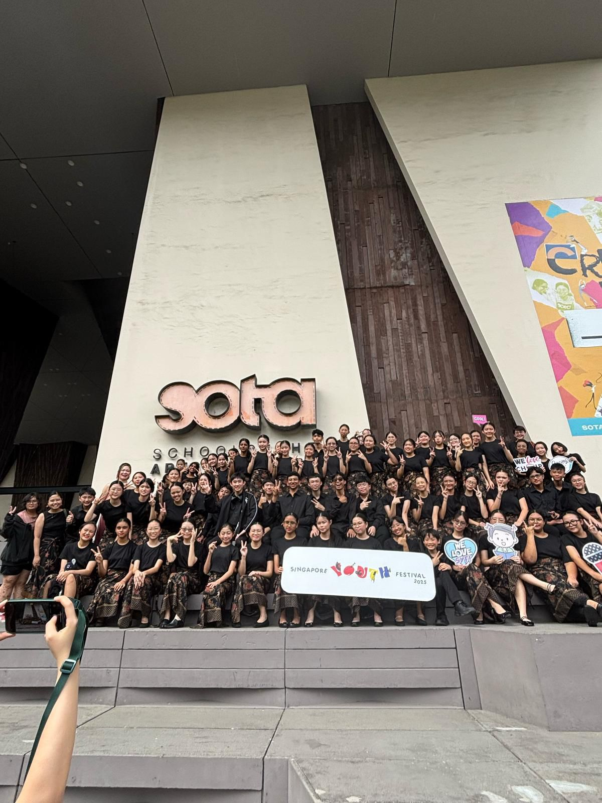 Singapore Youth Festival group photo at SOTA